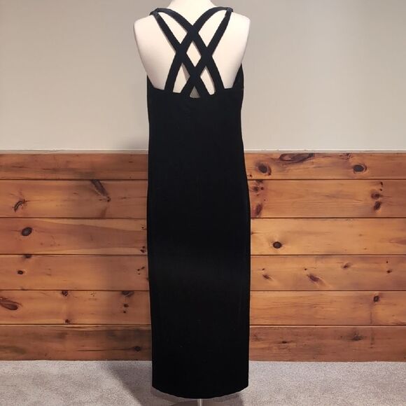 CDC Black Sleeveless Square Neck Gown - Picture 4 of 5